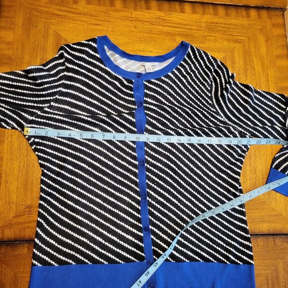 Halogen Black and Blue Striped Cardigan - Picture 9 of 9